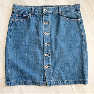 Lucky Brand Denim Button Front Skirt